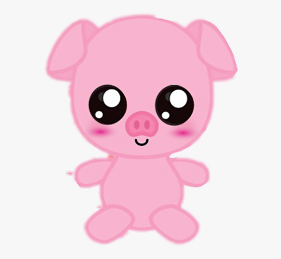 Cute Pig Piggy Cutie Art Drawing Animals - Drawing Of A Cute Pig, Transparent Clipart