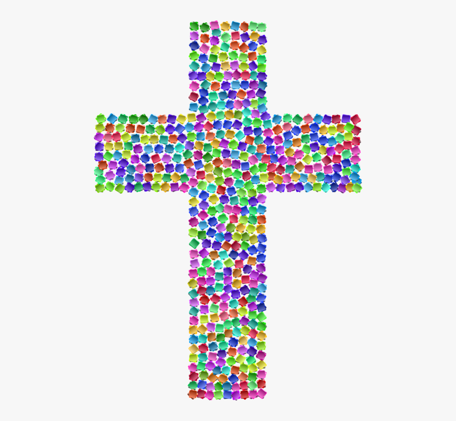 Symmetry,symbol,cross - Colorful Jesus Cross, Transparent Clipart