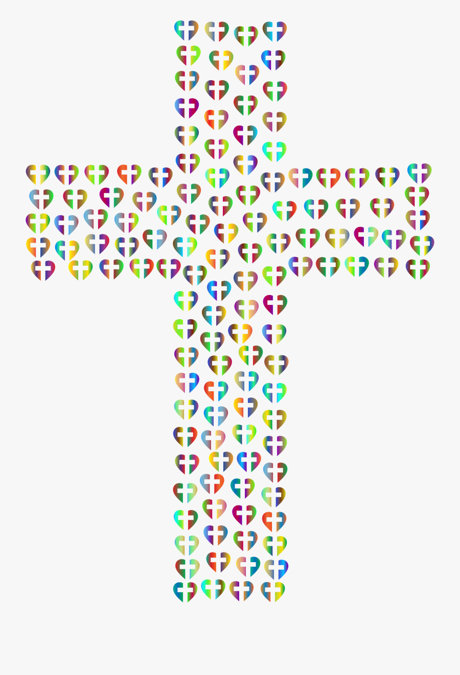 Clipart - Colourful Cross Transparent Png, Transparent Clipart