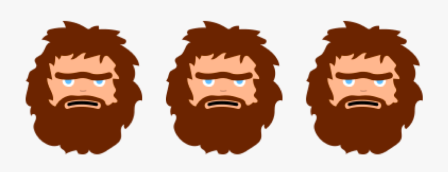 Caveman Vector Hair - Illustration, Transparent Clipart