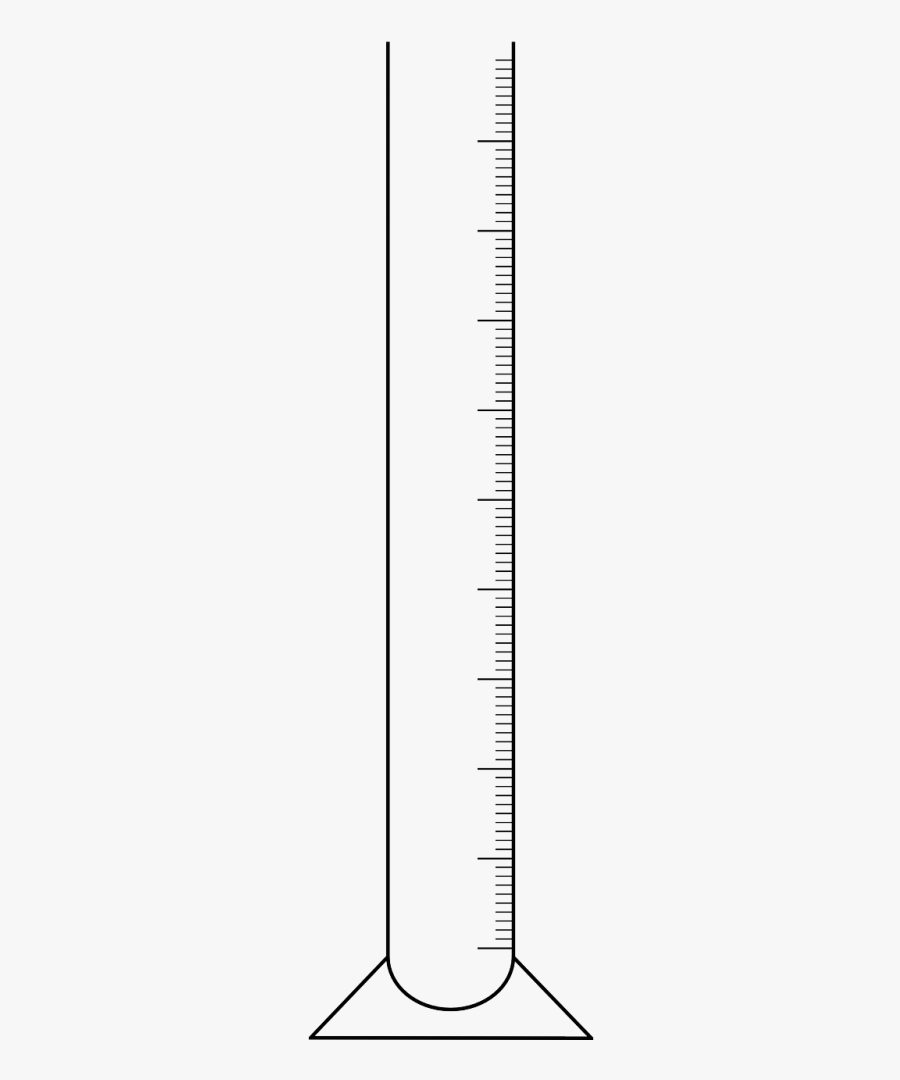 Measuring Glass Graduated Cylinder Chemistry - Gelas Ukur Vektor, Transparent Clipart