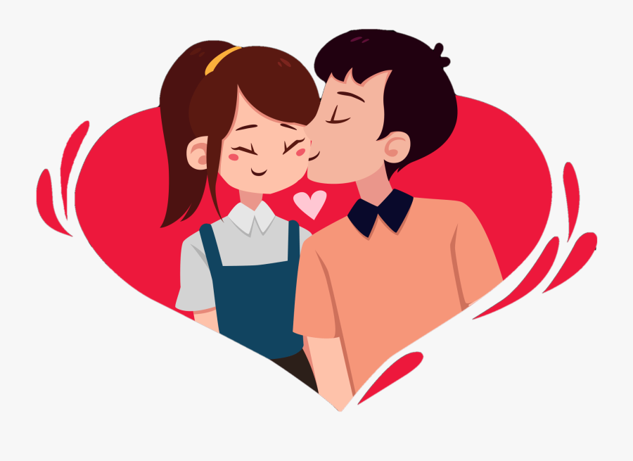 Cartoon Love Couple Png Romantic Images - Love Couple Png, Transparent Clipart
