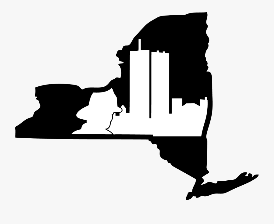 9-11 State Outline 2 [ny16] - New York State No Background, Transparent Clipart