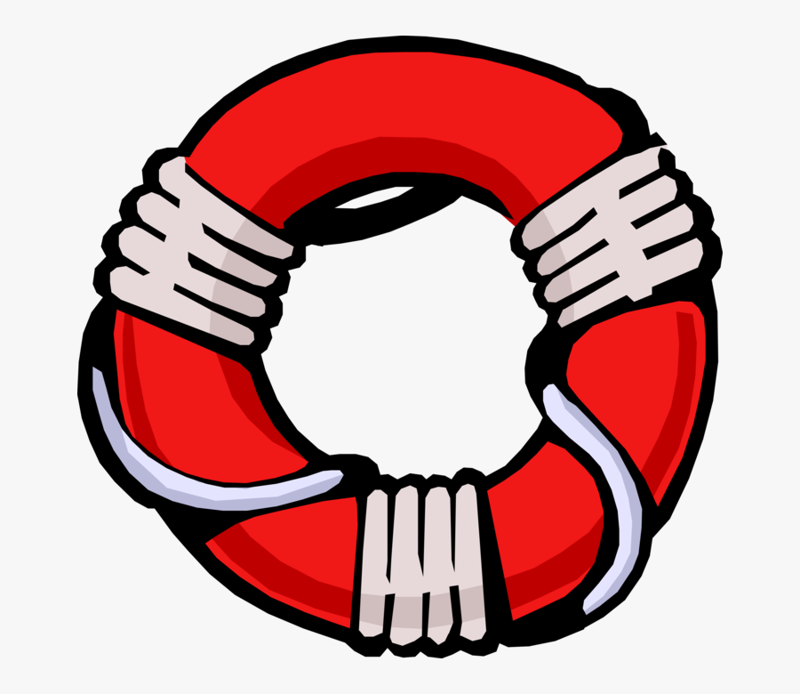 Clip Art Lifebuoy Ring Image Illustration - Vector Life Preserver Clipart, Transparent Clipart