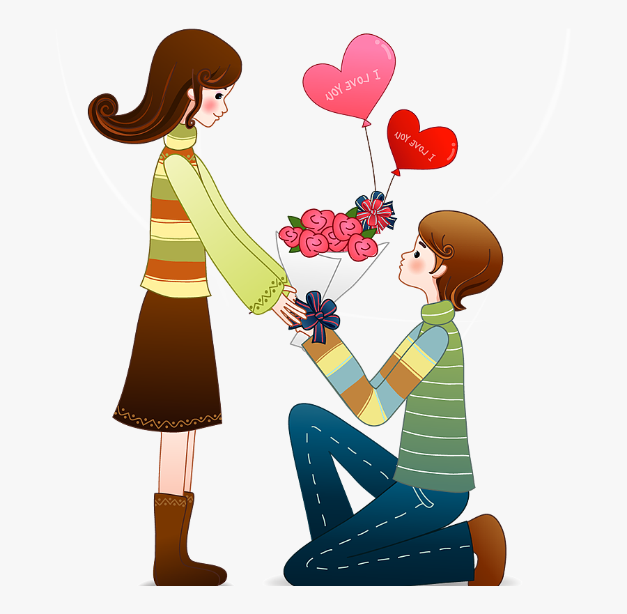 Portable Accept Romance Vector Marriage Graphics Proposal - Ảnh Cầu Hôn Hoạt Hình, Transparent Clipart