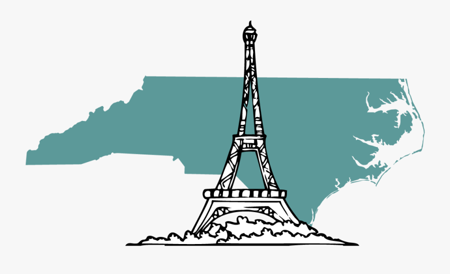 Nc In Paris Logo - North Carolina Area Codes, Transparent Clipart