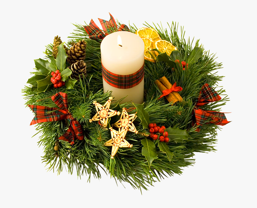 Christmas Candle Decoration - Christmas Candle Modern Clipart, Transparent Clipart