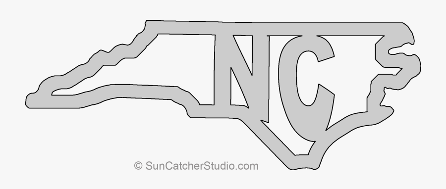 North Carolina Shape Black And White, Transparent Clipart