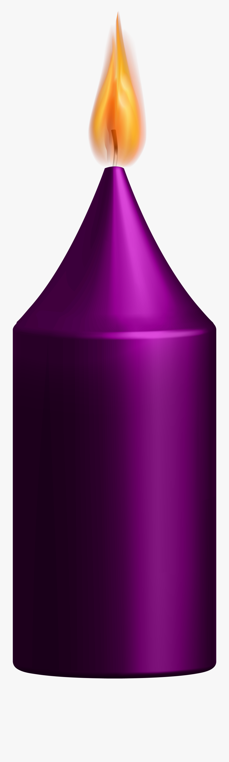 Purple Candle Png Clip Art - Triangle, Transparent Clipart