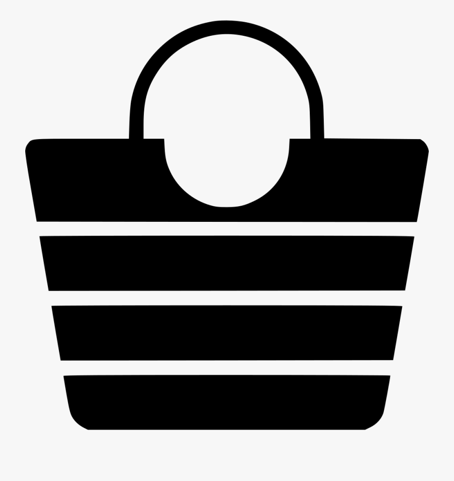 Bag,handbag,clip Art,black And White,line,fashion Accessory,graphics - Beach Bag Icon Png, Transparent Clipart