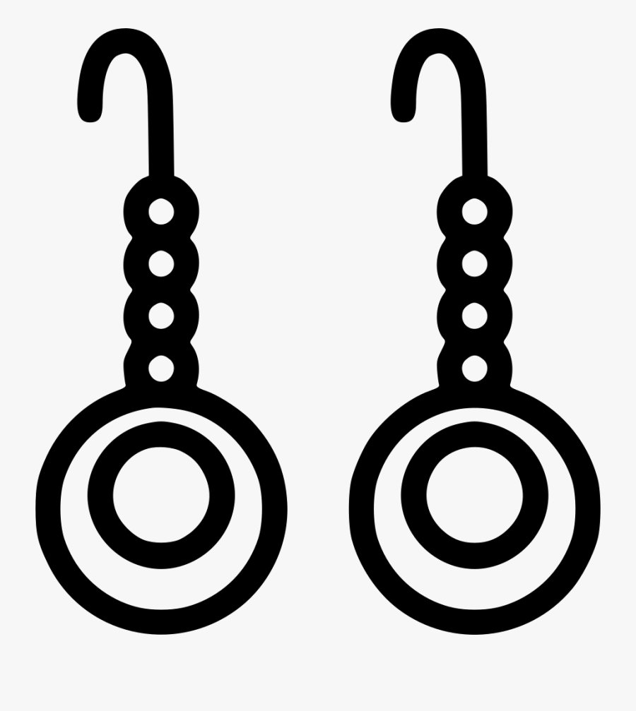 Transparent Jewelry Icon Png - Earrings Clipart Black And White, Transparent Clipart