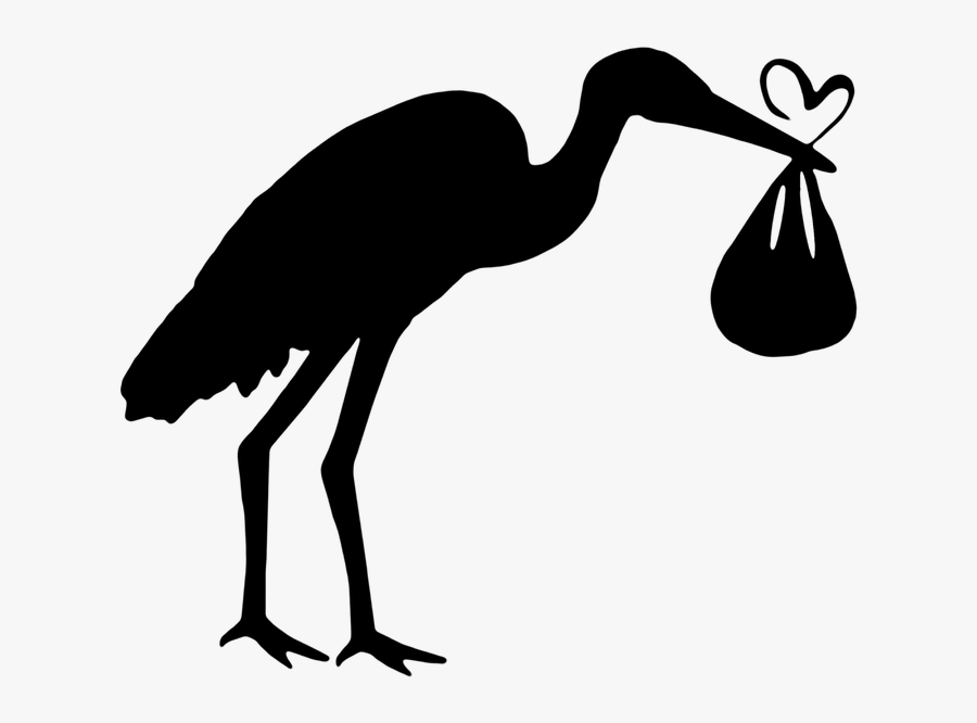 Storks Images - Stork Black And White, Transparent Clipart