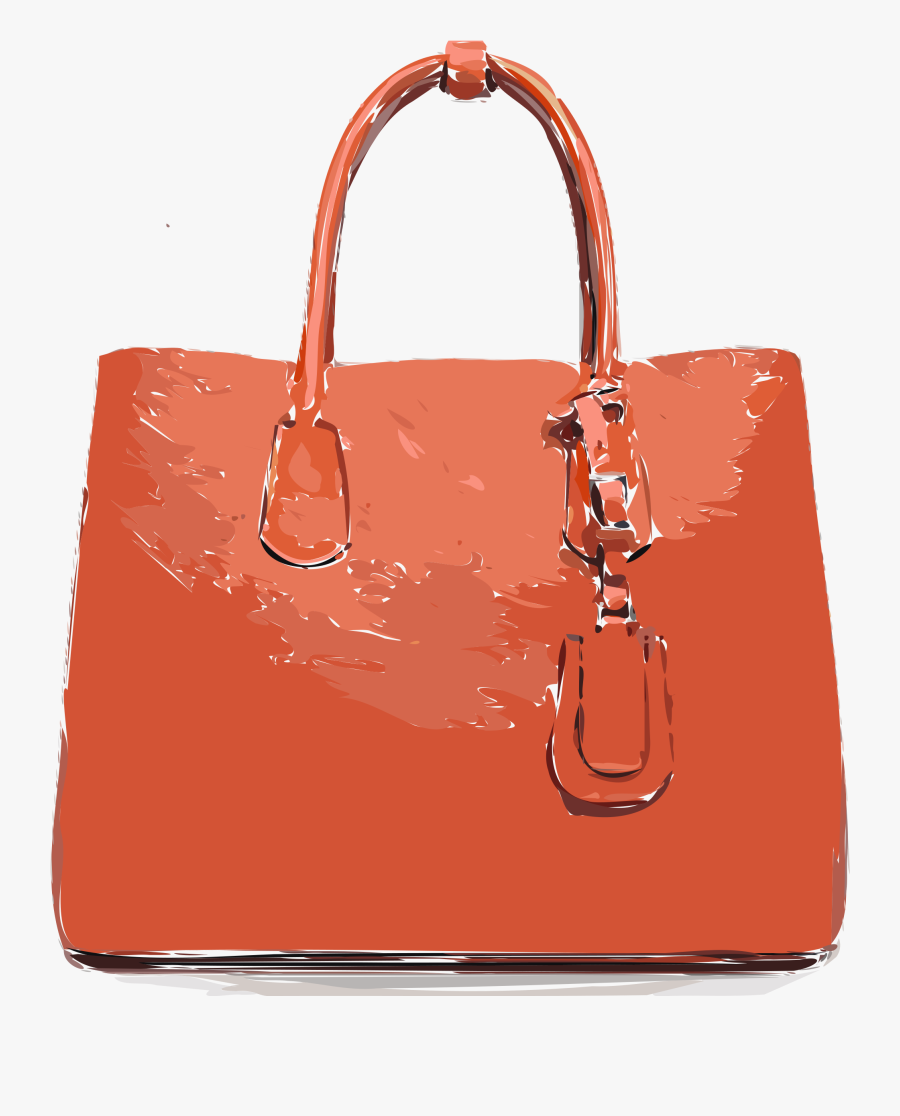 Orange Flat Big Image - Handbag, Transparent Clipart