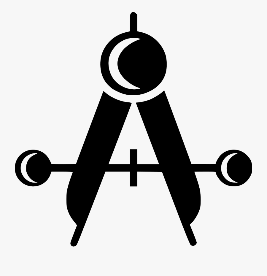 Compass Measure Drawing Equipment - Drafting Icon, Transparent Clipart