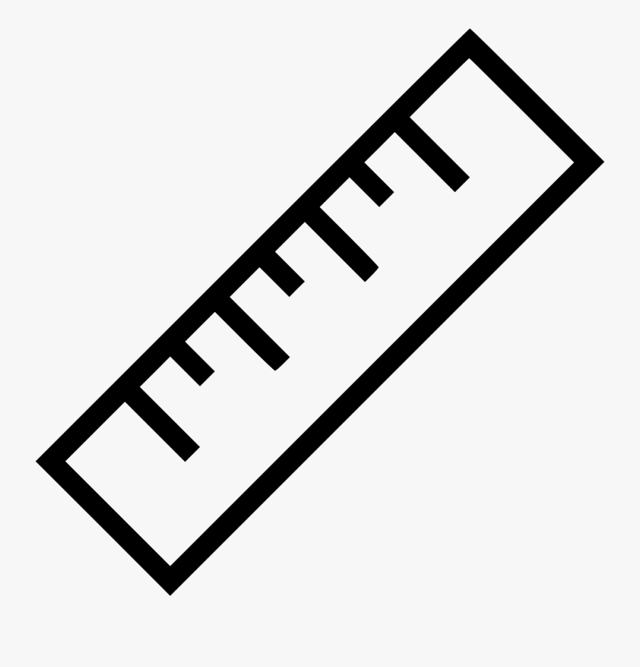 Traight Ruler Editor Measurement School Math Graphic - Clip Art Black And White Ruler, Transparent Clipart