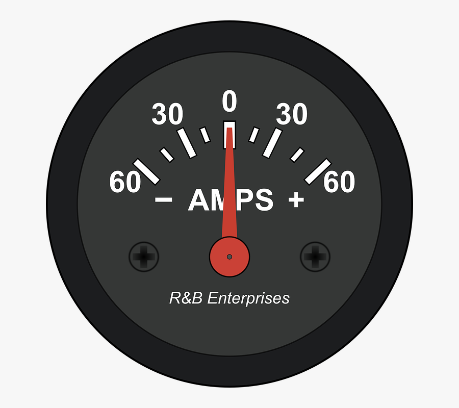 Automotive Amp Meter Clip Art At Clker - Ampere Clipart, Transparent Clipart