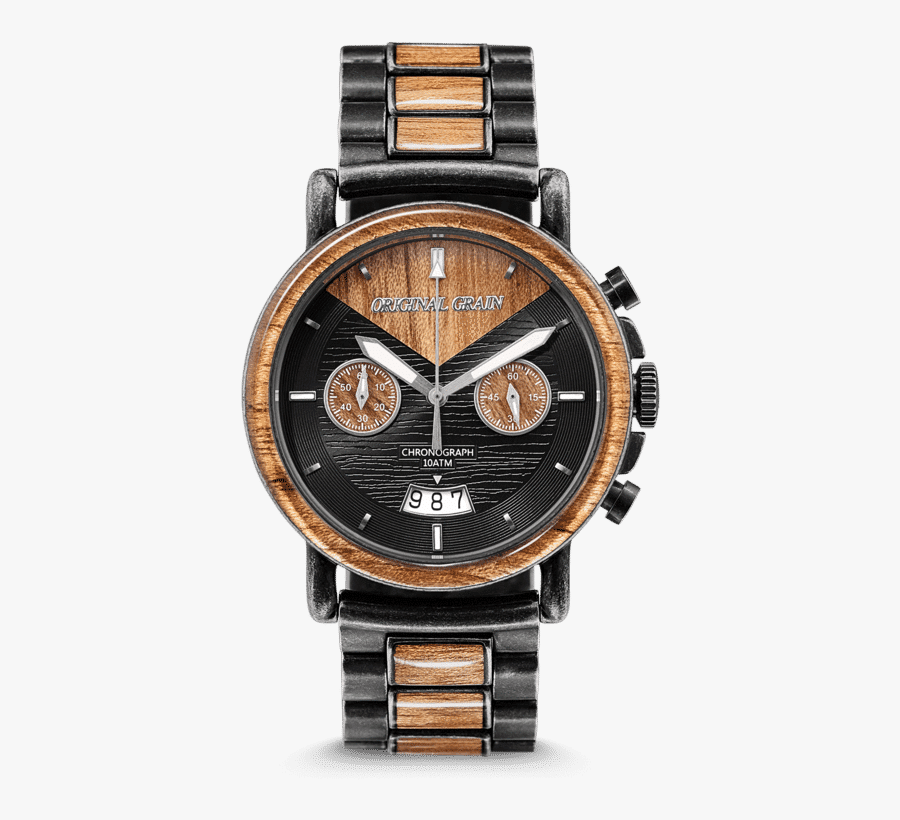 Koa Stonewashed Steel Chrono 44mm - Original Grain Koa Stonewash Alterra Chrono, Transparent Clipart