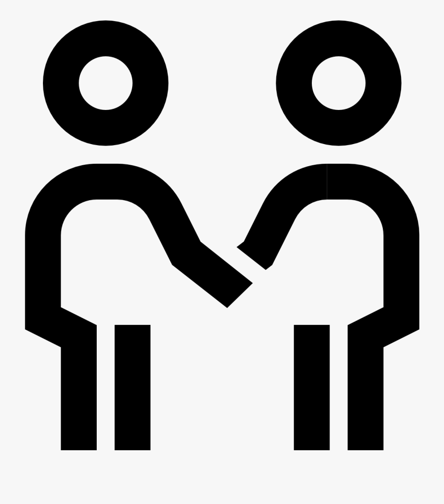 Two People Symbol White, Transparent Clipart