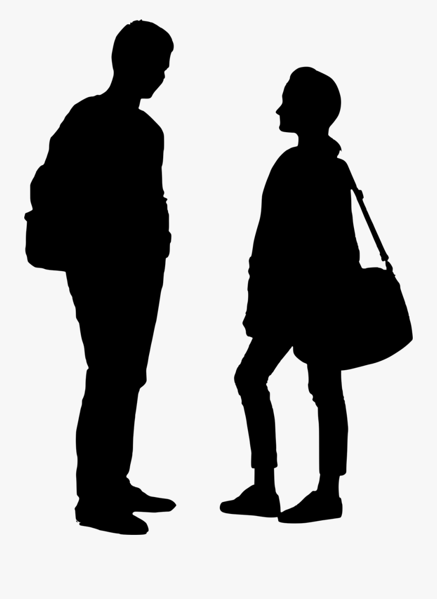 People Talking Silhouette Png, Transparent Clipart