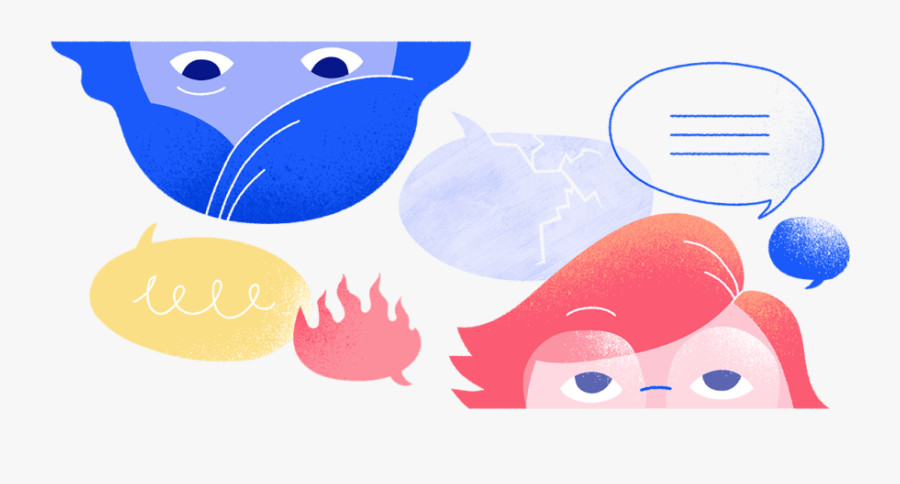 Two People Talking To Each Other, Transparent Clipart