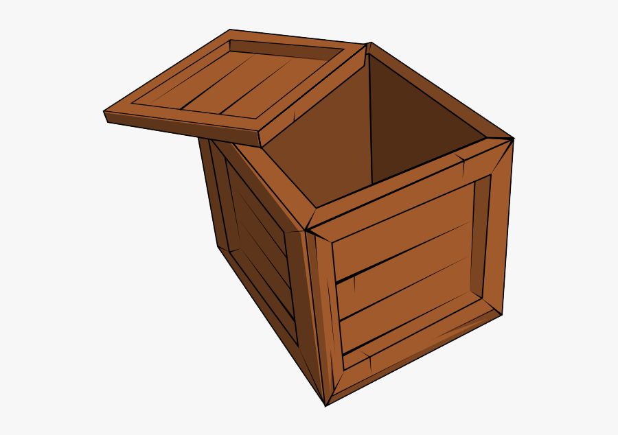 Wood Crate Clipart - Open Wooden Box Clipart, Transparent Clipart