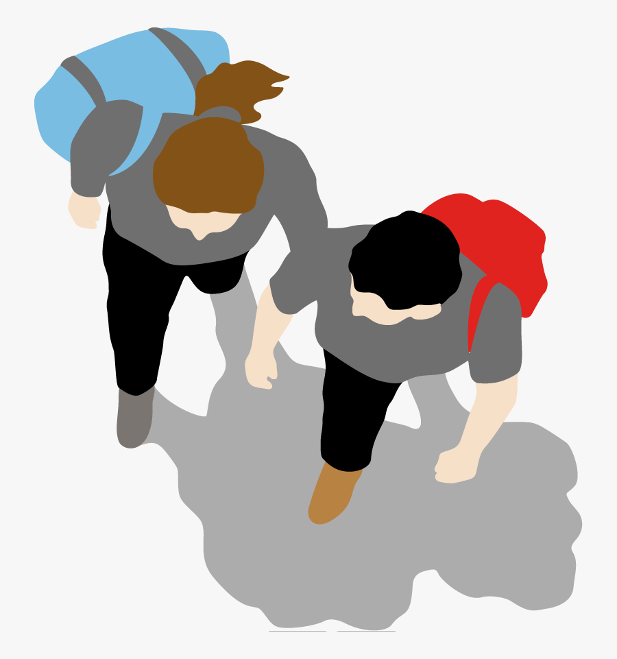 Two People Walking - National Walking Month 2018, Transparent Clipart