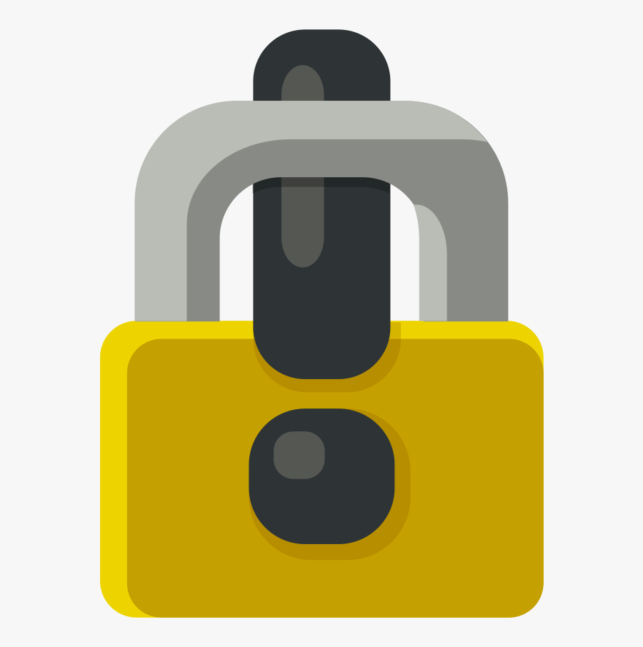 Locked Exclamation Mark - Padlock Vector Png, Transparent Clipart