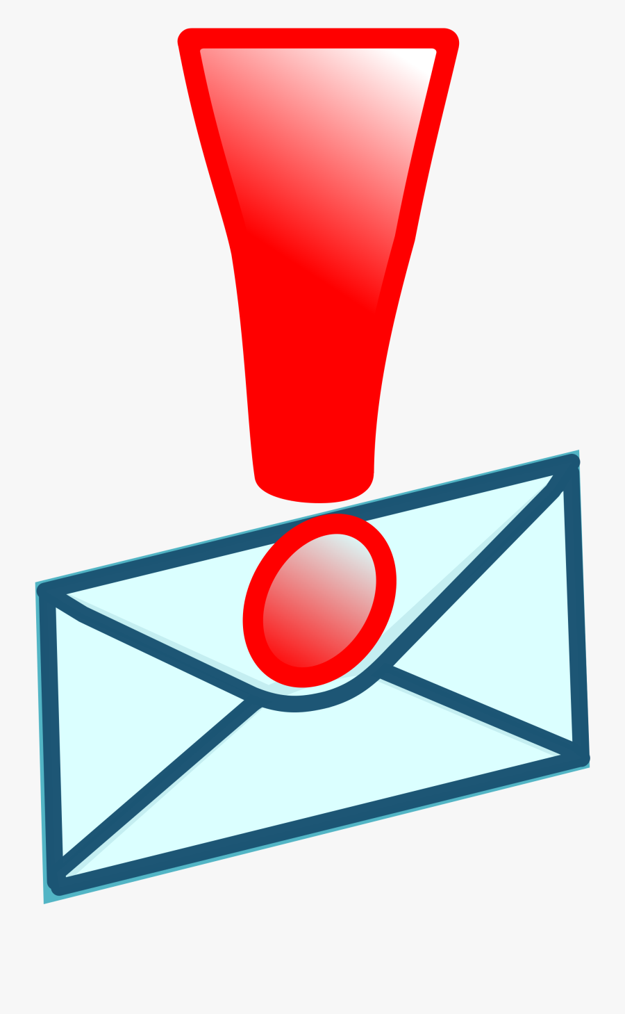 Red Exclamation Mark Png - Envelope, Transparent Clipart