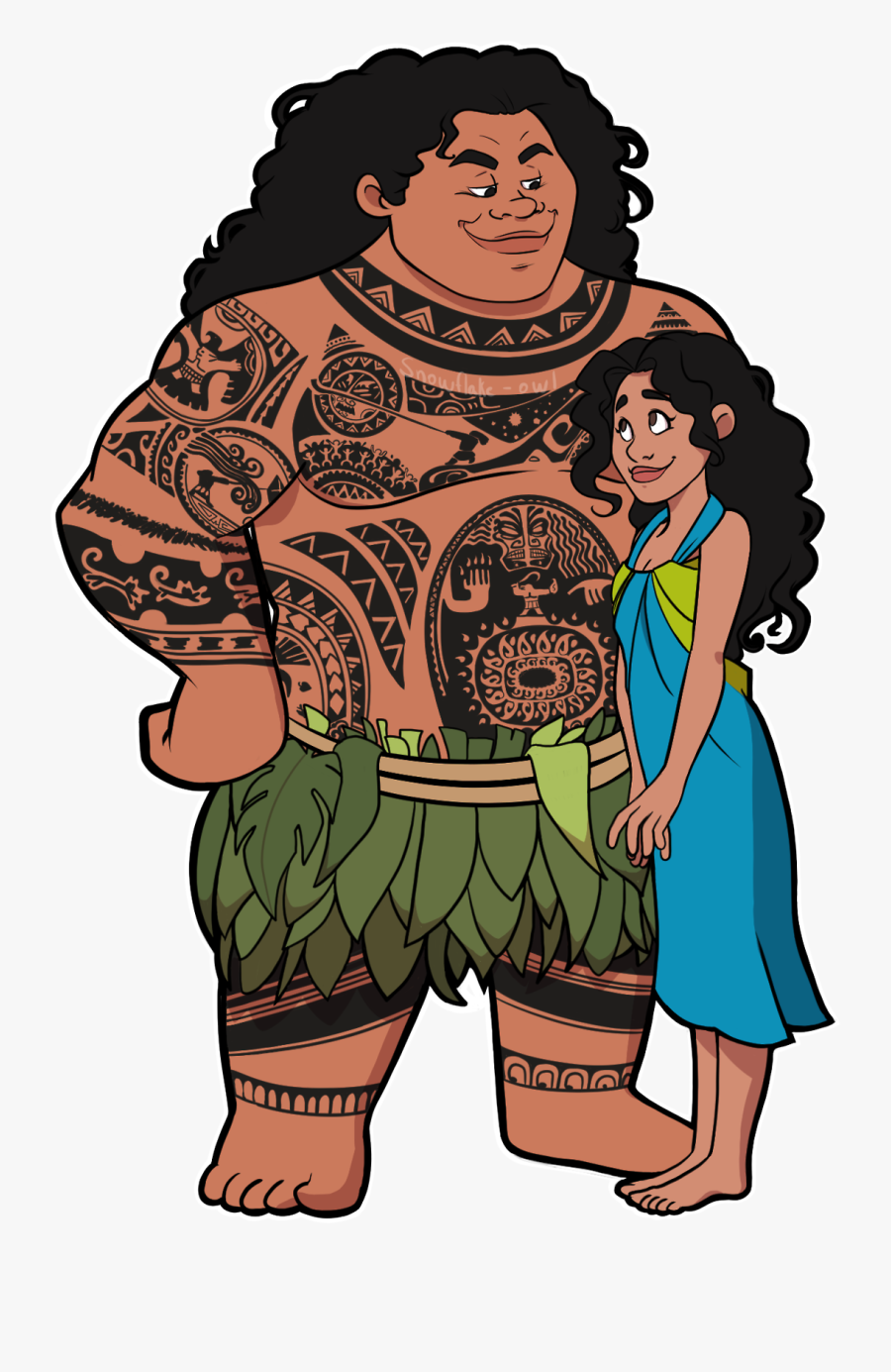 Maui And His Wife Clipart, Transparent Clipart