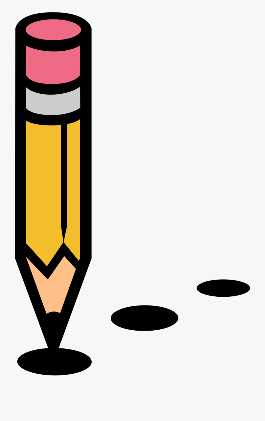 Pencil Clipart Silhouette - Pencil Point Clip Art, Transparent Clipart