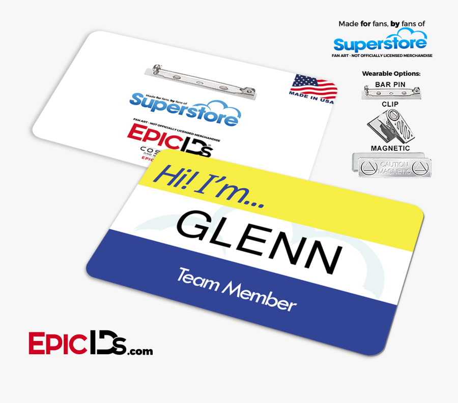 Epicids Army Of Darkness Ash Williams S-mart Employee - Superstore Cloud 9 Name Tag, Transparent Clipart