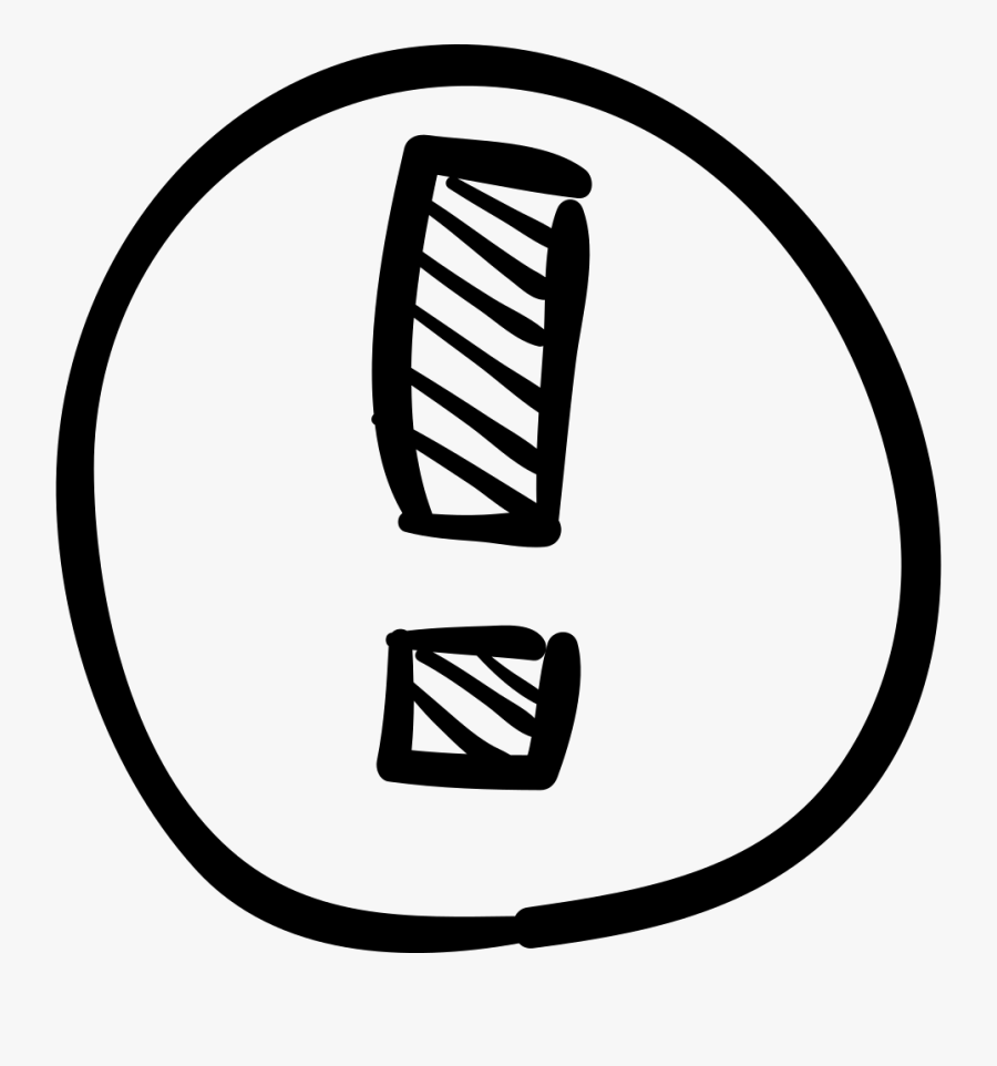 Exclamation In A Circle Sketch Comments - Sketch Exclamation Icon Png, Transparent Clipart