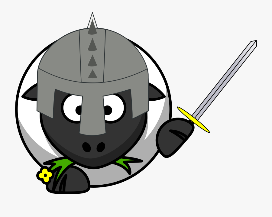Nerds Of New Zealand Unite - Sheep With A Sword, Transparent Clipart