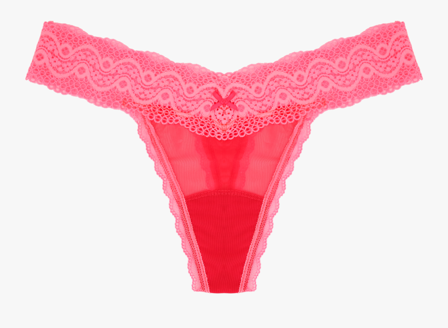 Transparent Red Lace Png - Panties, Transparent Clipart