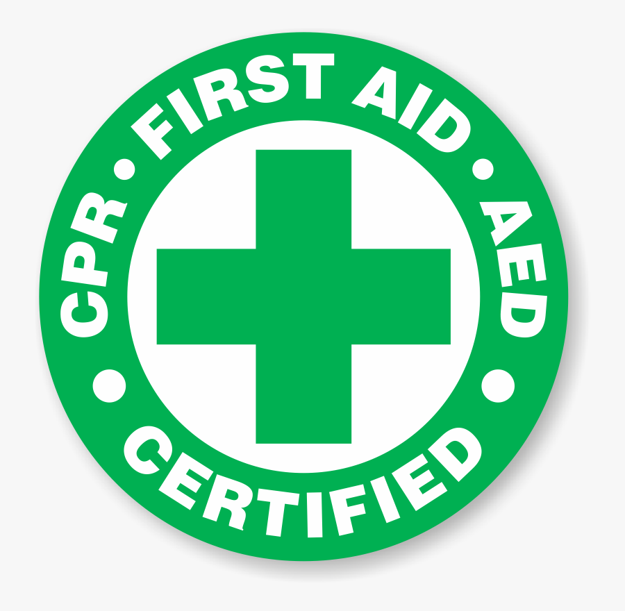 Cpr First Aid Aed Certified Hard Hat Decals - Castel Del Monte, Transparent Clipart