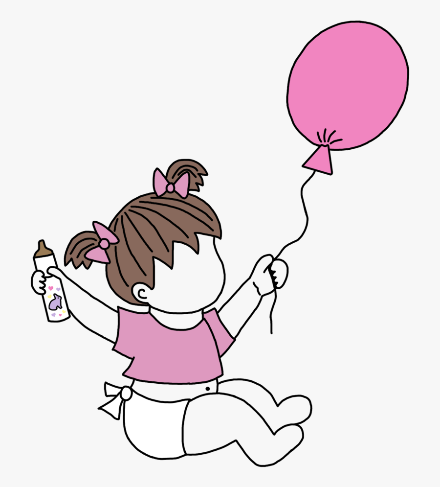 Transparent Water Balloon Clipart - Baby With Balloons Png, Transparent Clipart
