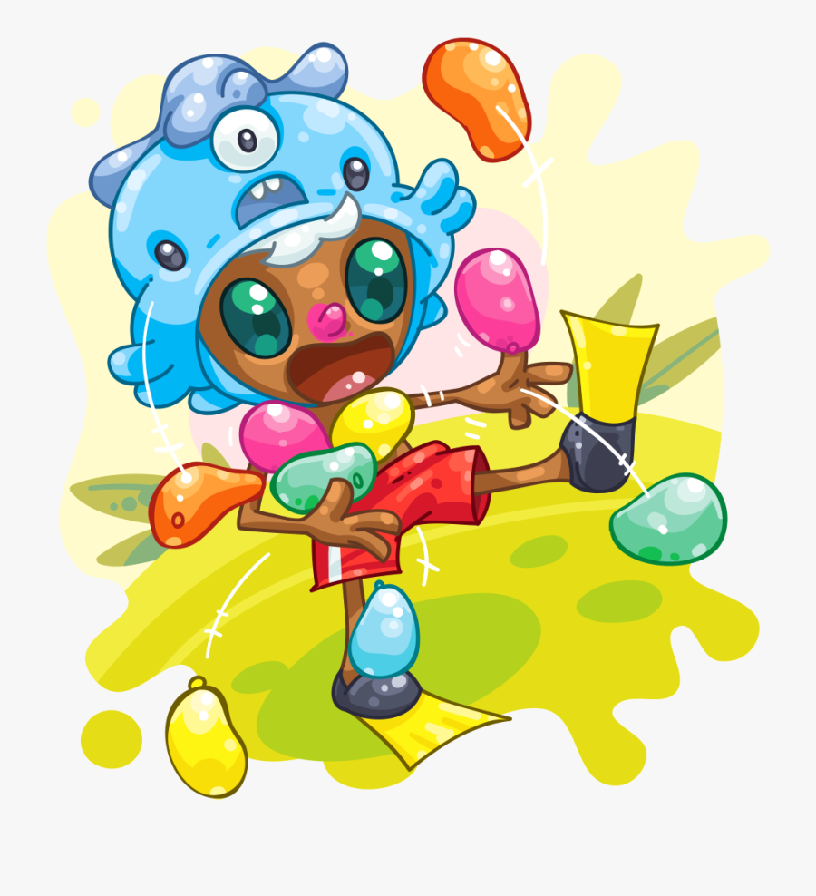 Too Many Water Balloons , Transparent Cartoons, Transparent Clipart