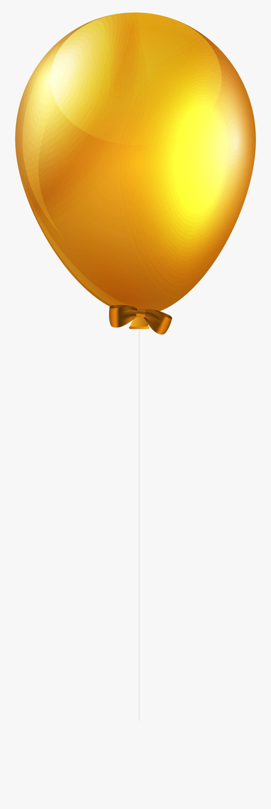 Yellow Single Balloon Png Clip Art Image - Yellow Gold Balloon Png, Transparent Clipart