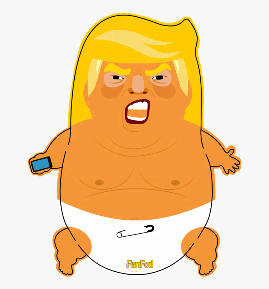 Funfoil Balloon High Quality Custom Made Trump Baby - Clipart Trump Baby Balloon, Transparent Clipart