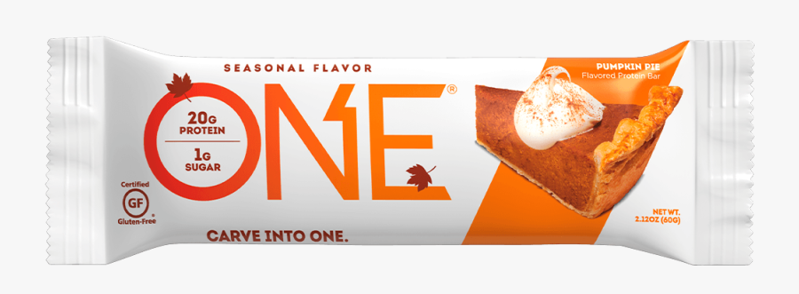 One Bars Seasonal Flavor Pumpkin Pie Protein Bar - One Bar Peanut Butter Cup, Transparent Clipart
