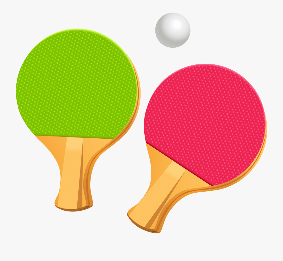 Table Tennis Ping Pong Paddles Png Vector Clipart - Ping Pong, Transparent Clipart