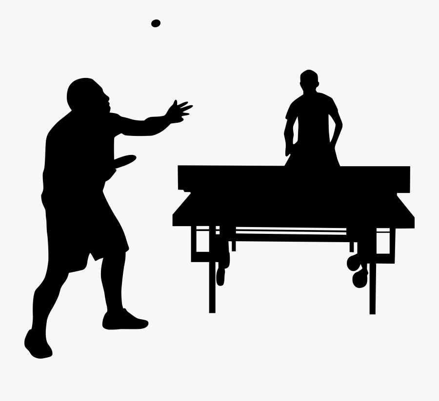 Ping Pong Silhouette Png, Transparent Clipart