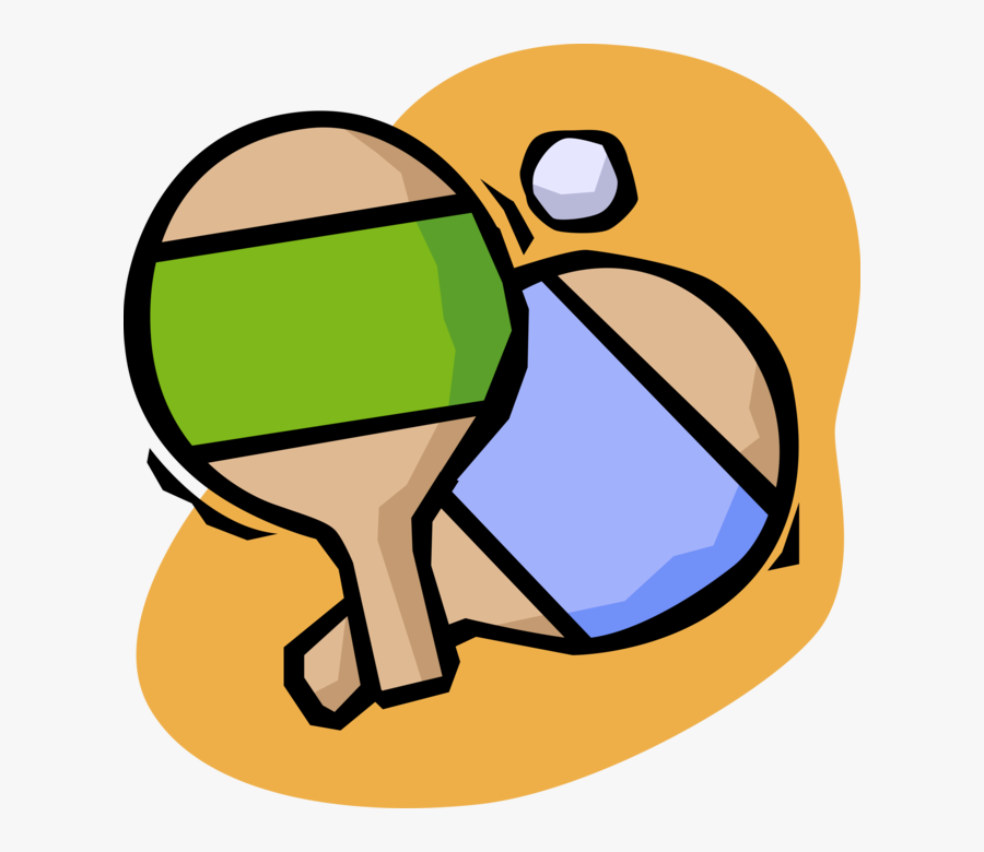 Vector Illustration Of Game Of Table Tennis Ping Pong - Table Tennis, Transparent Clipart