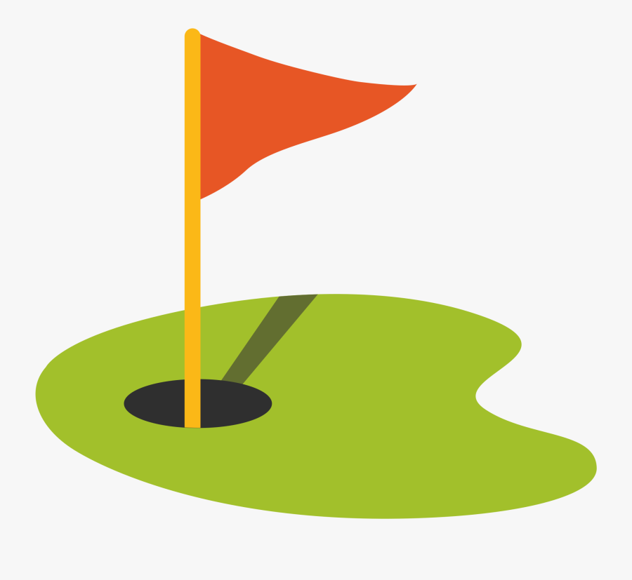 Golf Flag In Hole - Golf Flag Emoji, Transparent Clipart