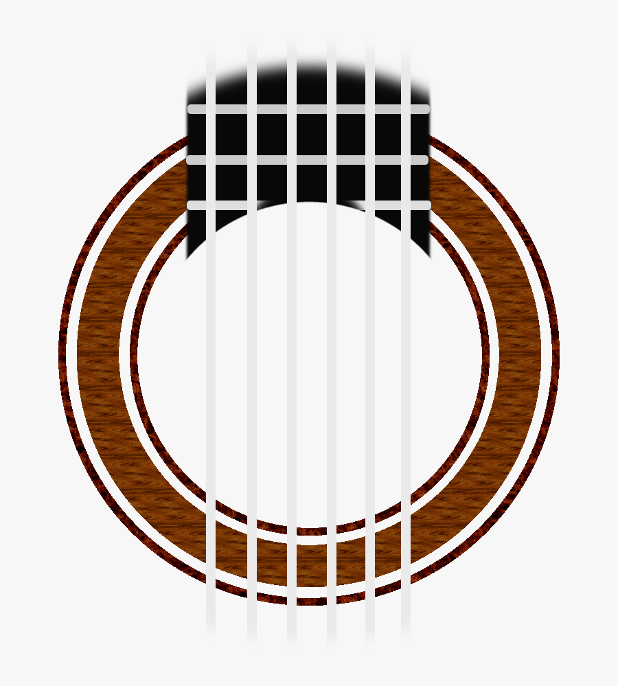 Classical Guitar Rosette Simple - Acoustic Guitar Hole Png, Transparent Clipart