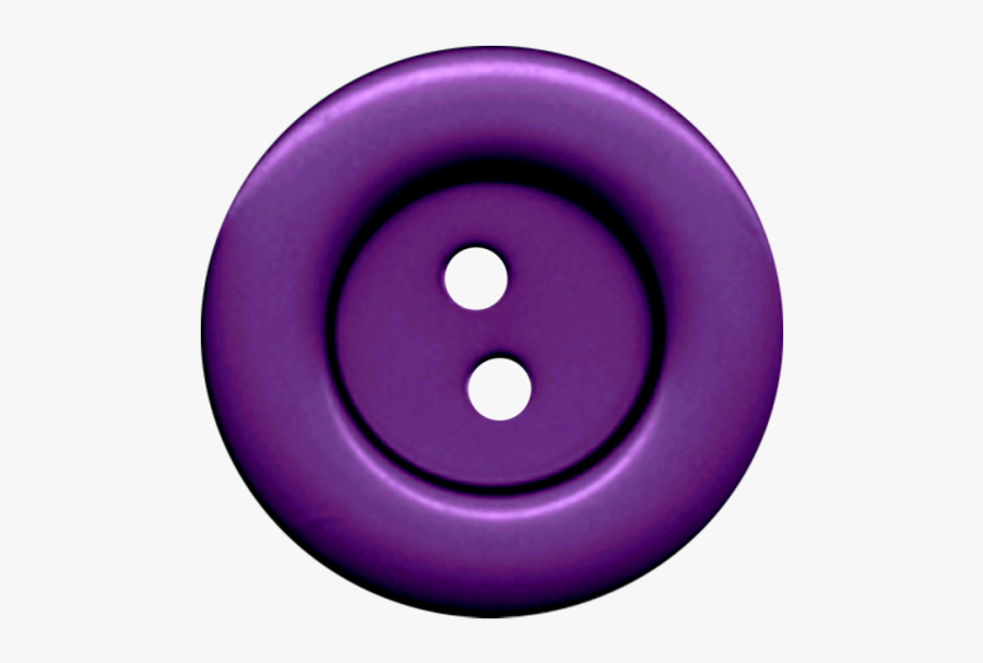 Purple Cloth Button With 2 Hole - Circle, Transparent Clipart