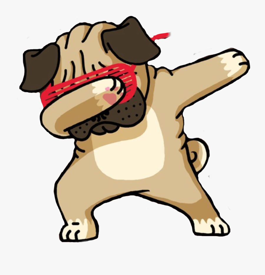 Clip Art Dabbing Clipart - Dab Pug, Transparent Clipart