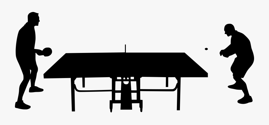 Ping Pong Table Silhouette, Transparent Clipart