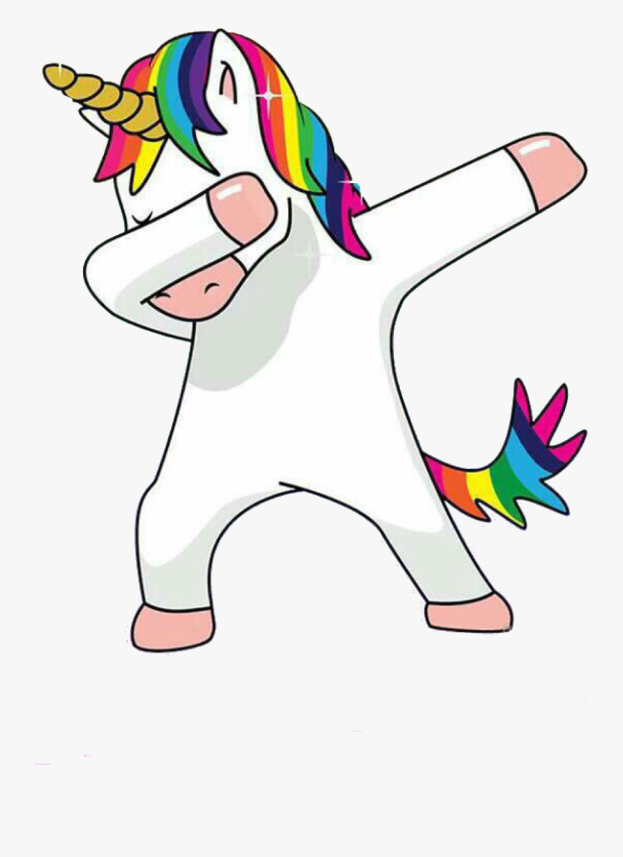 Clipart Unicorn Shirt - Unicorno Con La Dab, Transparent Clipart