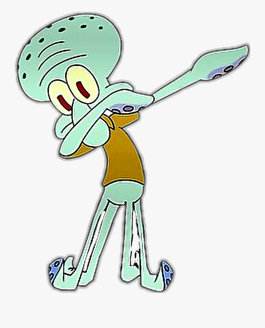 #ftestickers #squidward #dab #dance - Transparent Squidward Dab, Transparent Clipart